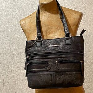 NWT $169 Leather STONE MOUNTAIN Black Beaumont Purse